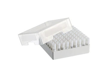 艾本德儲存盒 9 × 9, 可放置 81  個螺旋蓋（凍存）管， 1  –  2  mL，3  件，高 53  mm，2  英寸，聚丙烯材料，可耐受最低 -86  °C，可高溫高壓滅菌，帶蓋子并具有數
